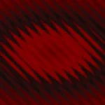 Trama de micro píxeles en tonos rojo y oscuro con ondas concéntricas, imagen still VJ para escenario de iglesia