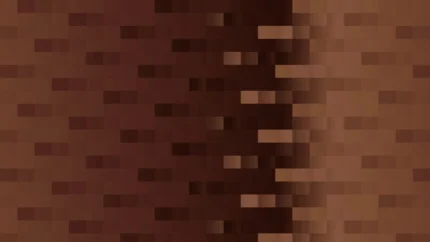 Trama de micro píxeles en tonos rojo y terracota con columnas, imagen still VJ para escenario de iglesia