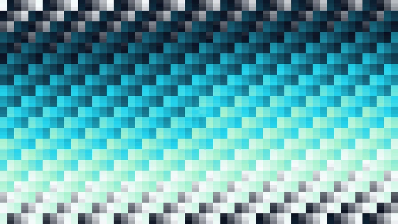 Imagen Still de Trama de Micro-Píxeles Teal y Aguamarina Claro en Bandas Horizontales | Fondo JPG 4K