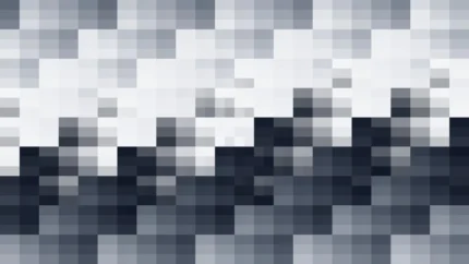 Trama fina de píxeles en tonos azul y cobalto con bandas horizontales, imagen still VJ para escenario de iglesia