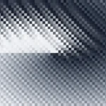 Trama fina de píxeles en tonos azul y cobalto con espiral, imagen still VJ para escenario de iglesia