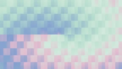Trama fina de píxeles en tonos azul y magenta con espiral, imagen still VJ para escenario de iglesia
