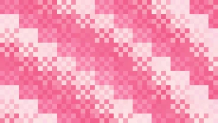 Trama fina de píxeles en tonos magenta y rosa con mosaico parpadeante, imagen still VJ para escenario de iglesia