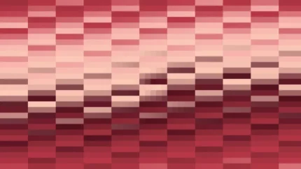 Trama fina de píxeles en tonos melocotón y rojo con bandas horizontales, imagen still VJ para escenario de iglesia
