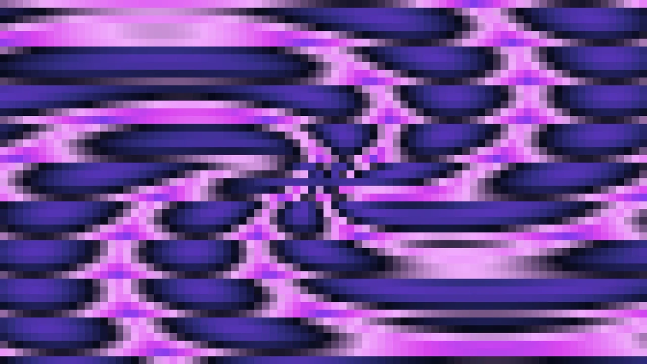 Imagen Still de Trama Fina de Píxeles Púrpura y Violeta en Caleidoscopio | Fondo JPG 4K