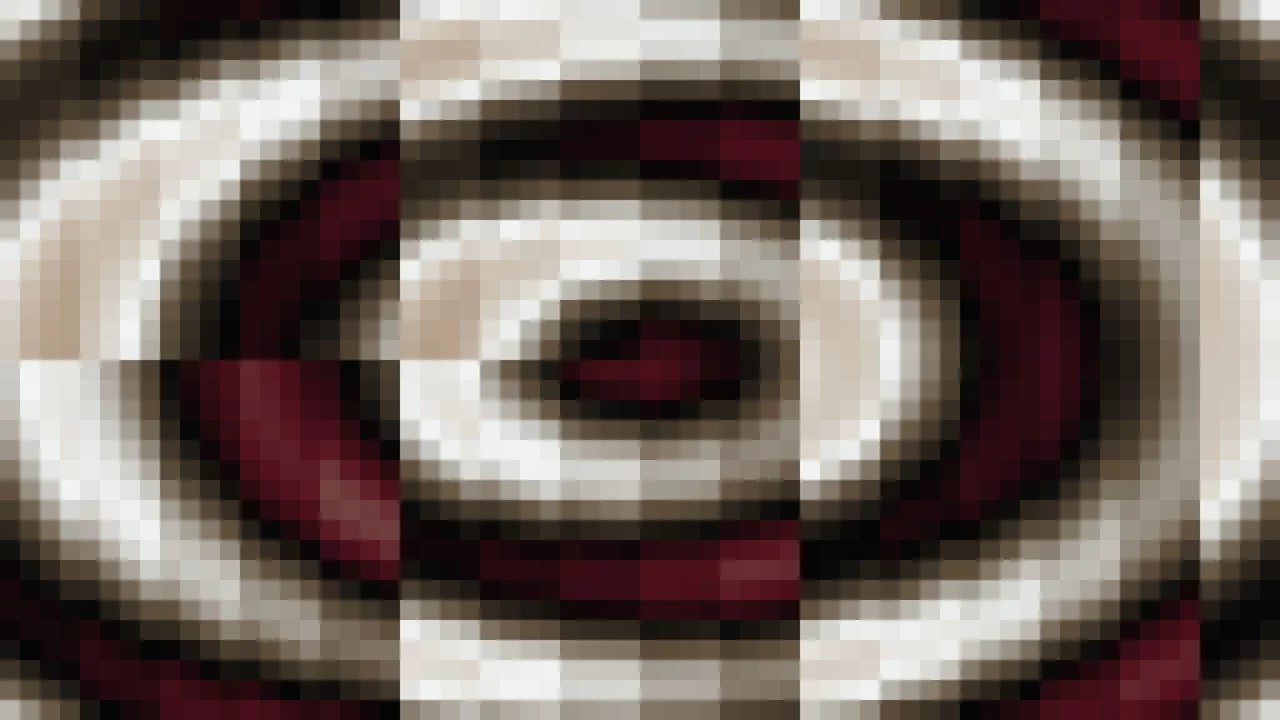 Imagen Still de Trama Fina de Píxeles Rojo Oscuro y Tostado en Efecto Lente | Fondo JPG 4K