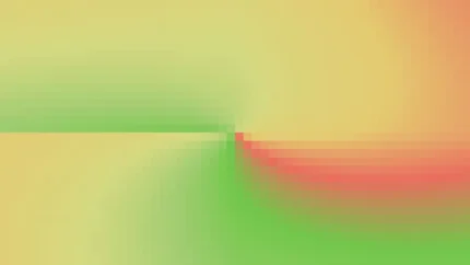 Trama fina de píxeles en tonos rojo y amarillo con molinete, imagen still VJ para escenario de iglesia