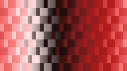 Trama fina de píxeles en tonos rojo con barrido horizontal, imagen still VJ para escenario de iglesia