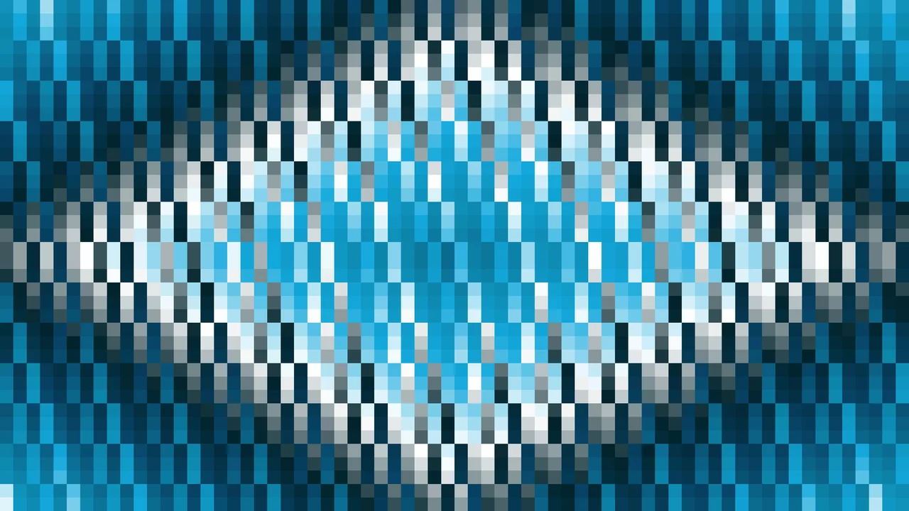 Imagen Still de Trama Fina de Píxeles Teal Oscuro y Teal en Rombos | Fondo JPG 4K