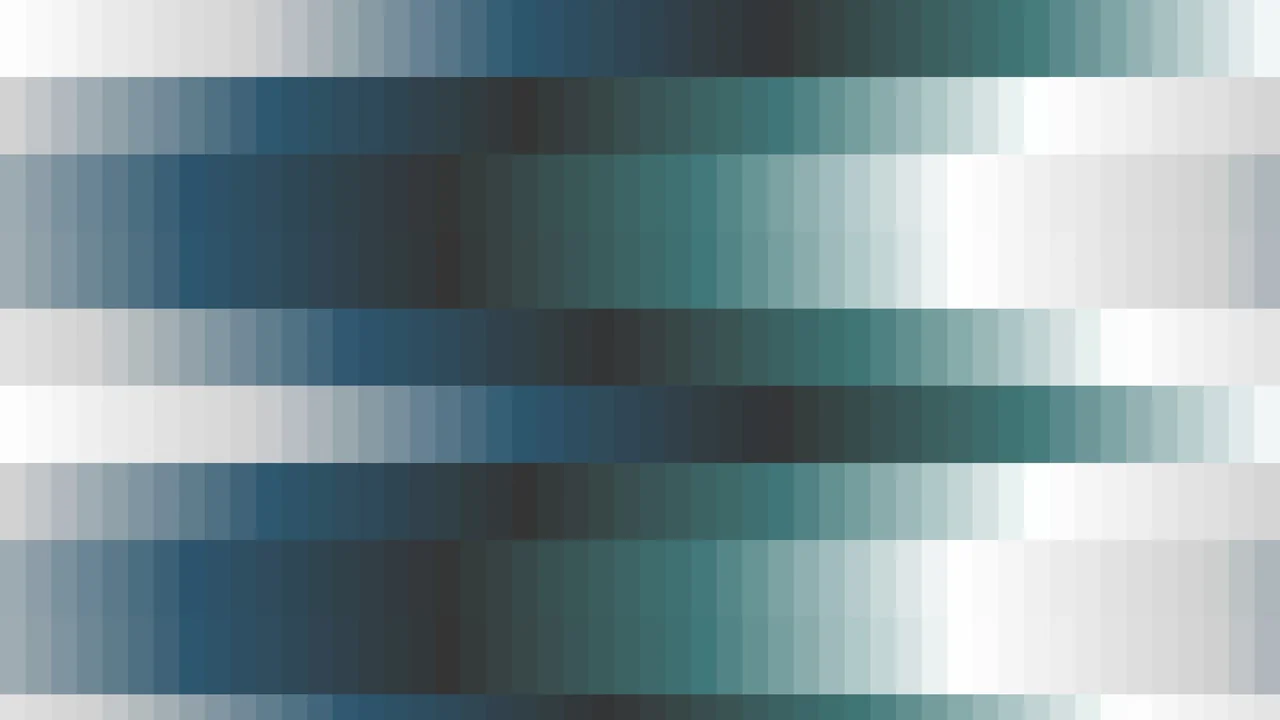 Imagen Still de Trama Fina de Píxeles Teal Oscuro y Turquesa en Barrido Horizontal | Fondo JPG 4K