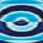 Trama fina de píxeles en tonos teal y azul con efecto lente, imagen still VJ para escenario de iglesia