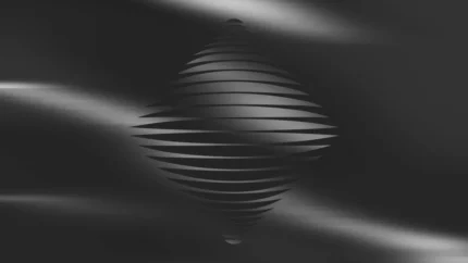 Silver Fluid - Hypnotic Swirl Still — fondo abstracto horizontal plateado, gris