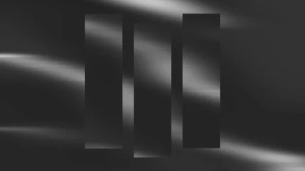Silver Fluid - Rhythmic Pillars Still — fondo abstracto horizontal plateado, gris