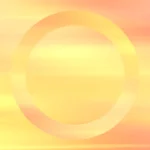 Sunrise Serene - Solar Ring Still — fondo abstracto horizontal dorado, naranja
