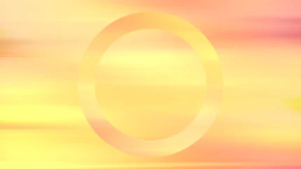 Sunrise Serene - Solar Ring Still — fondo abstracto horizontal dorado, naranja