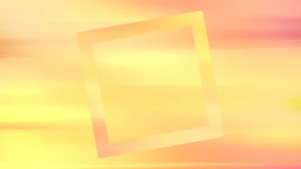 Sunrise Serene - Square Frame Still — fondo abstracto horizontal dorado, naranja