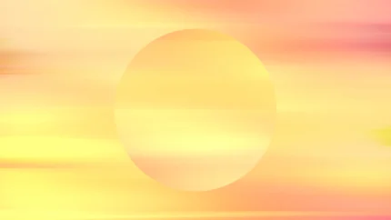 Sunrise Serene - Sunrise Orb Still — fondo abstracto horizontal dorado, naranja