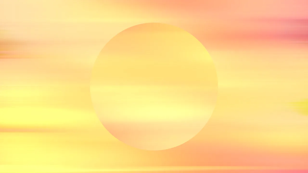 Sunrise Serene - Sunrise Orb Still — fondo abstracto horizontal dorado, naranja