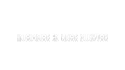 Iniciamos en unos minutos — título animado transparente para iglesias
