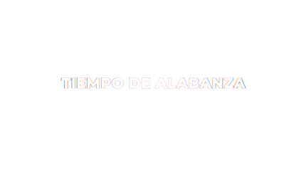 Tiempo de alabanza — título animado transparente para iglesias