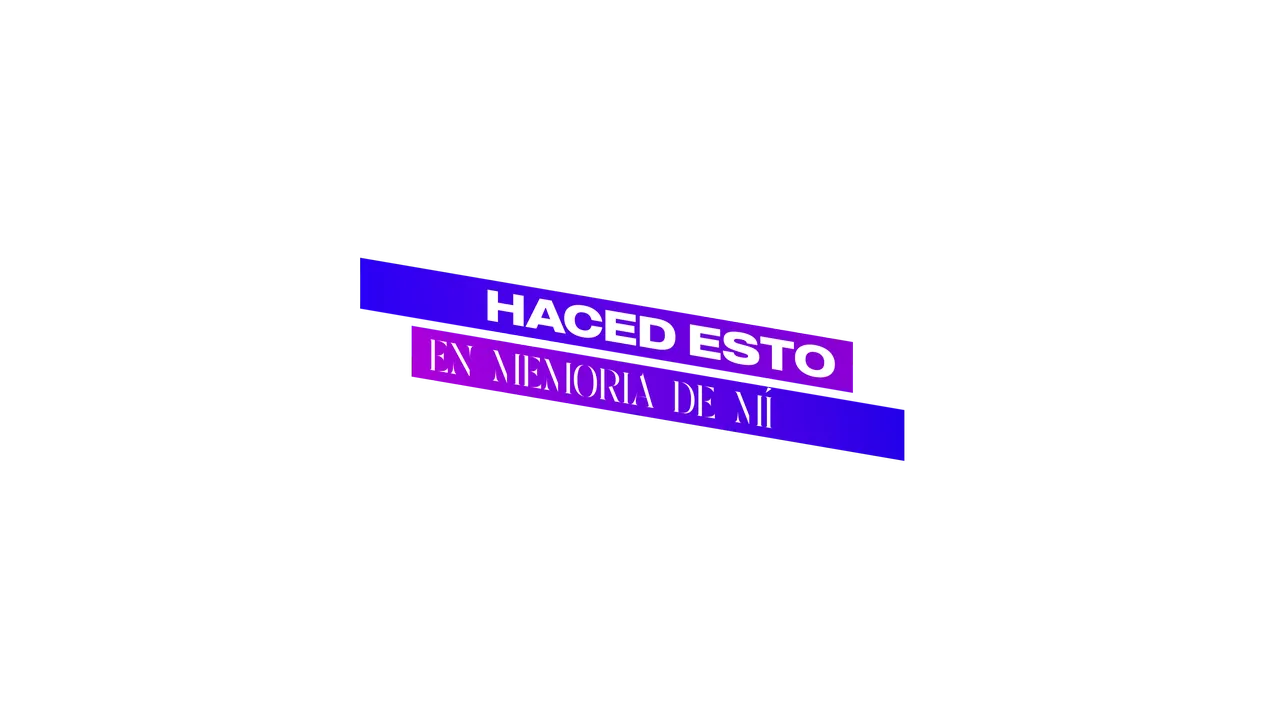Haced esto en memoria de mí — título animado transparente para iglesias