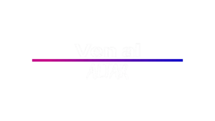 Ven al altar — título animado transparente para iglesias