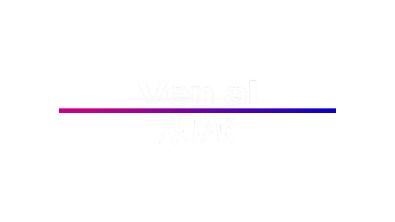 Ven al altar — título animado transparente para iglesias