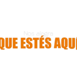 Nos alegra que estés aquí — título animado transparente para iglesias