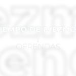 Tiempo de diezmos y ofrendas — título animado transparente para iglesias
