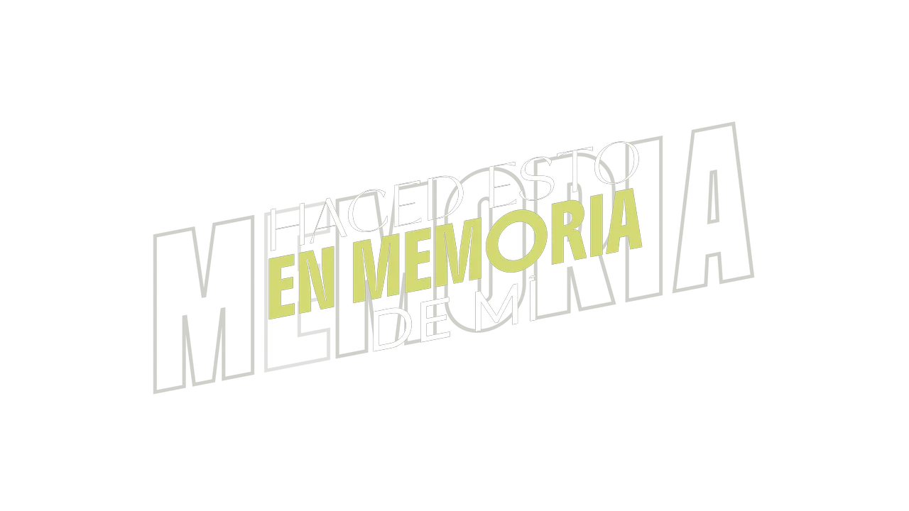 Haced esto en memoria de mí — título animado transparente para iglesias