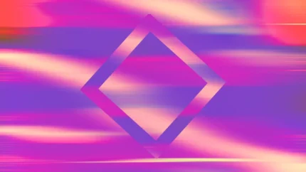 Vaporwave Velocity - Diamond Pulse Still — fondo abstracto horizontal magenta, violeta