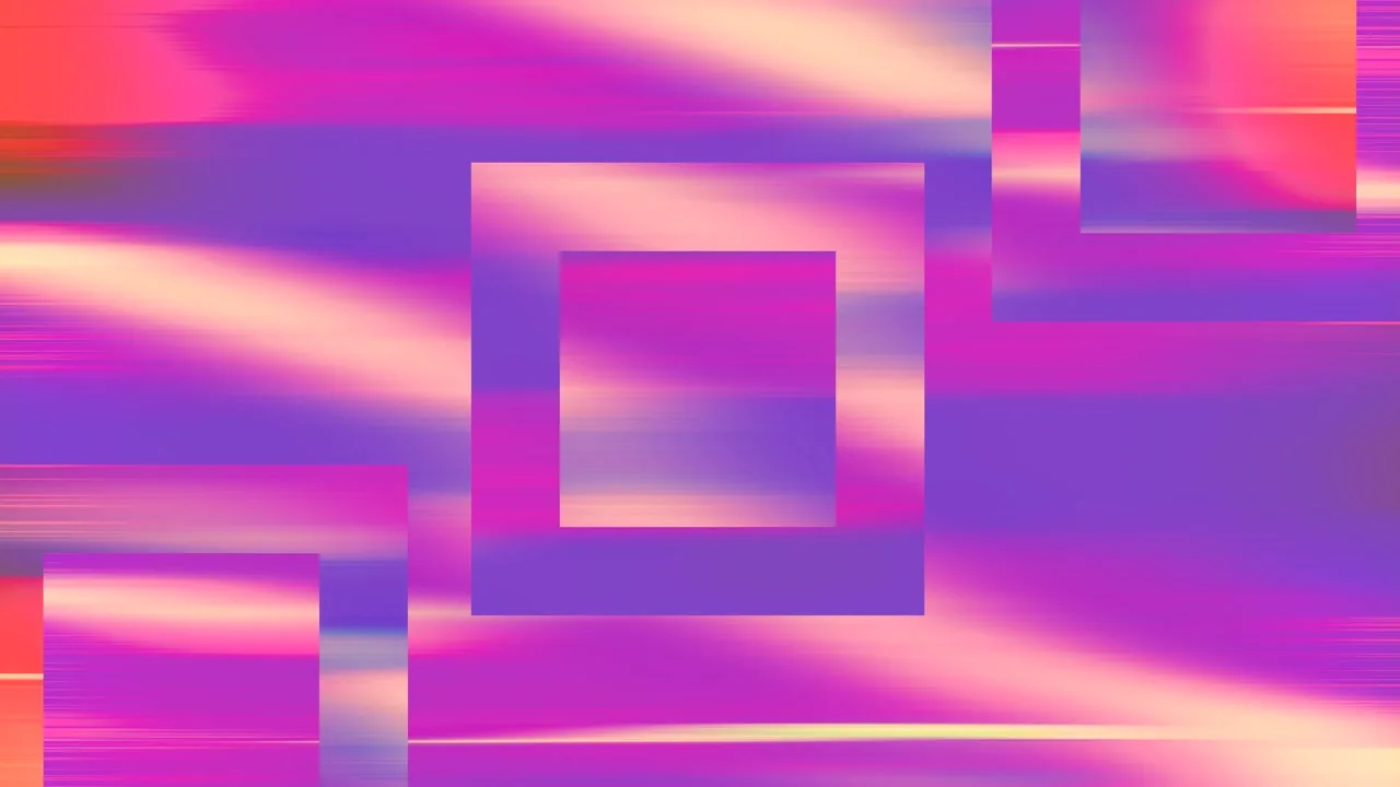 Vaporwave Velocity - Geometric Maze Still — fondo abstracto horizontal magenta, violeta