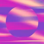 Vaporwave Velocity - Vapor Circle Still — fondo abstracto horizontal magenta, violeta