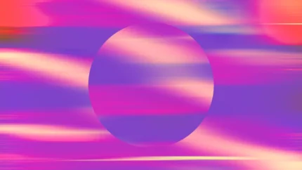 Vaporwave Velocity - Vapor Circle Still — fondo abstracto horizontal magenta, violeta
