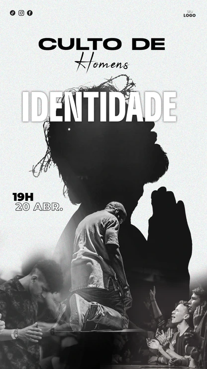 Prévia de modelo de adoração editável, 9:16