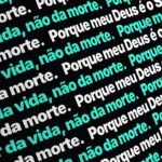 Imagem fixa Branco Original Ticker com texto incorporado para projeção na igreja