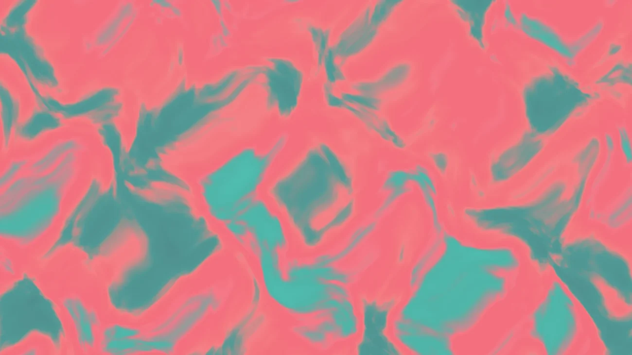 Coral Teal Flow — coral y turquesa