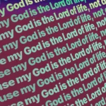 Ultraviolet Orchid Slack worship still image with embedded wording for church projection