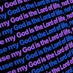 Solid Purple Slack worship still image with embedded wording for church projection