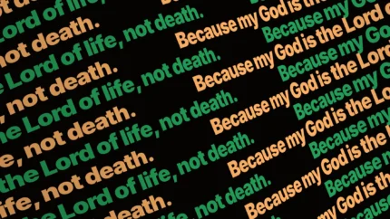 Animated Solid Orange Ticker worship background for church projection