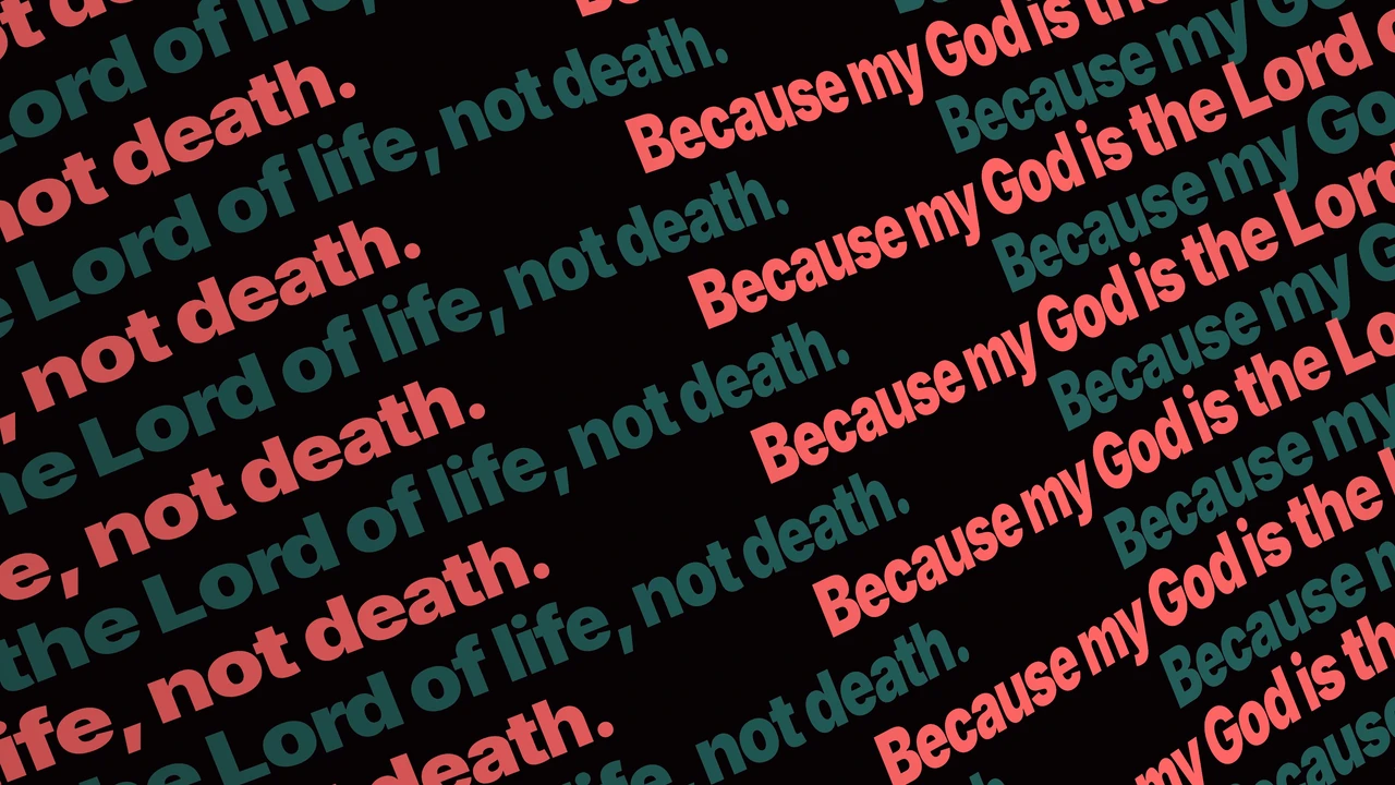 Still image of the Solid Red Ticker worship design for church slides and projection Solid Red Ticker worship still image with embedded wording for church projection