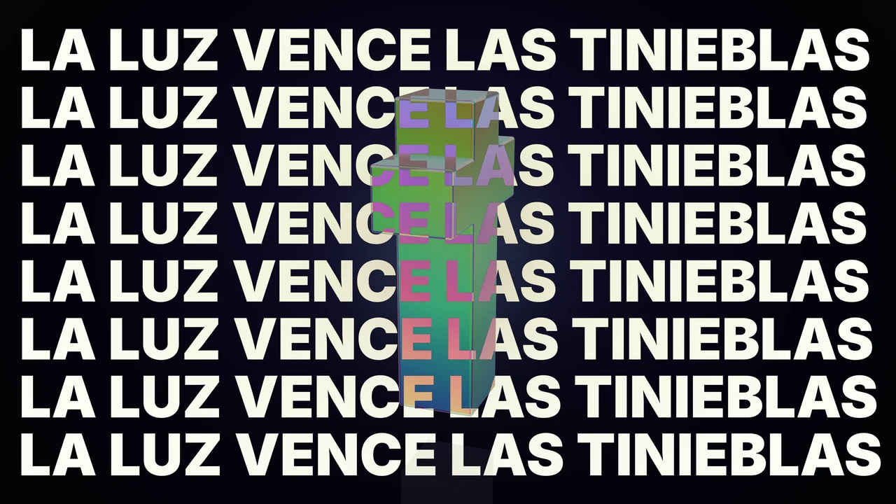 Imagen fija Blanco Original Master con texto incorporado para proyección de iglesia