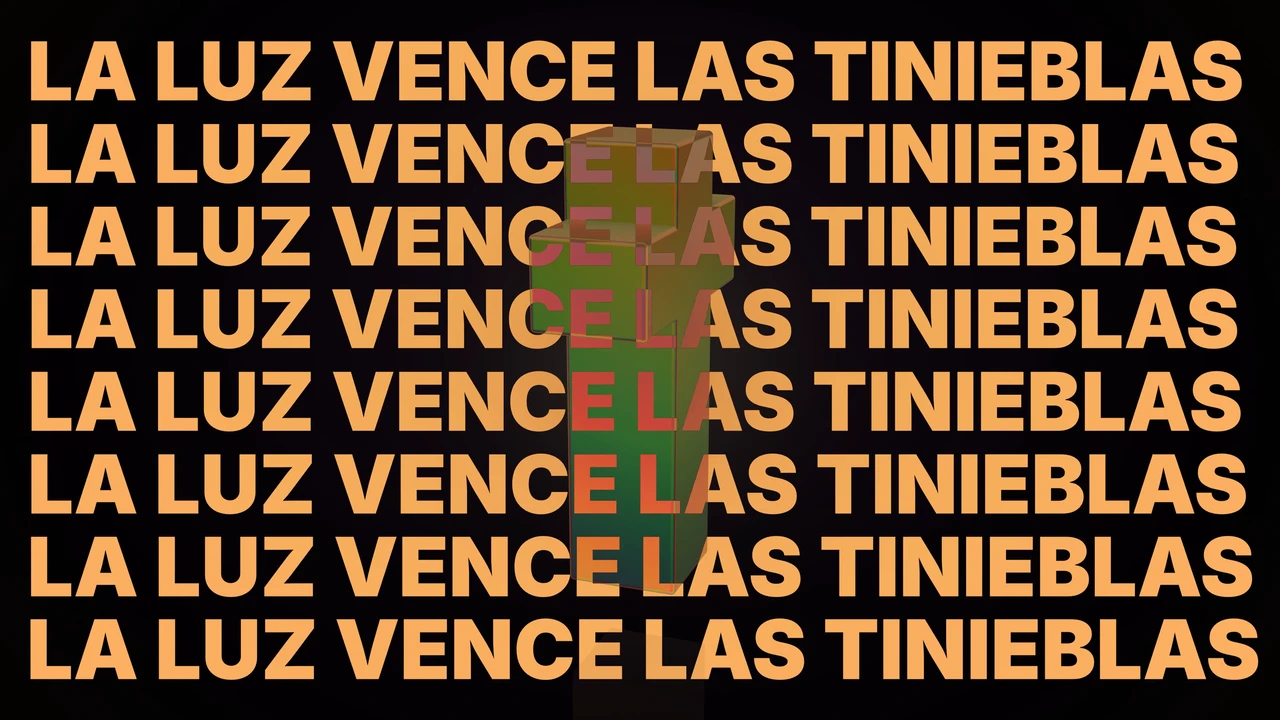 Imagen fija Naranja Sólido Master con texto incorporado para proyección de iglesia