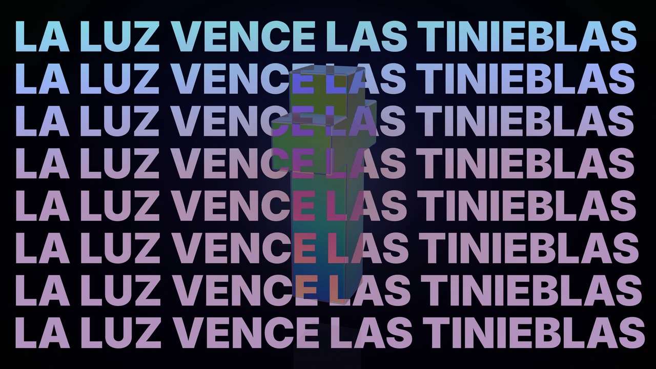 Imagen fija del diseño Océano Profundo Master para diapositivas y proyección de iglesia Imagen fija Océano Profundo Master con texto incorporado para proyección de iglesia