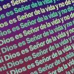 Imagen fija Orquídea Ultravioleta Slack con texto incorporado para proyección de iglesia