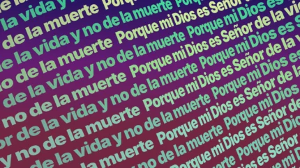 Fondo animado Orquídea Ultravioleta Ticker para proyección de adoración