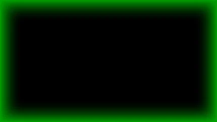 Marco rectangular luminoso neón verde bosque con centro negro para pantalla de iglesia