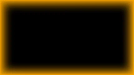 Marco rectangular luminoso neón ámbar dorado con centro negro para pantalla de iglesia