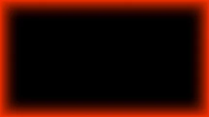 Marco rectangular luminoso neón rojo escarlata con centro negro para pantalla de iglesia