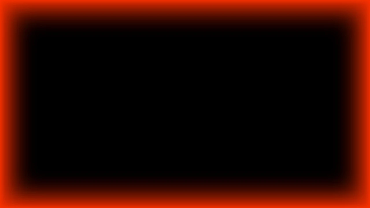 Borde Neón Rojo Escarlata | Fondo Animado con Marco Luminoso para Proyección y Alabanza en Iglesia Imagen fija de un marco neón rojo escarlata con centro negro para proyección de iglesia